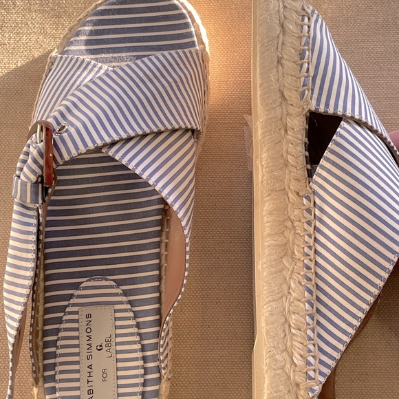 G. LABEL X TABITHA SIMMONS Richie Striped Slide Sandals - Women’s Size 7 - New - Picture 7 of 12